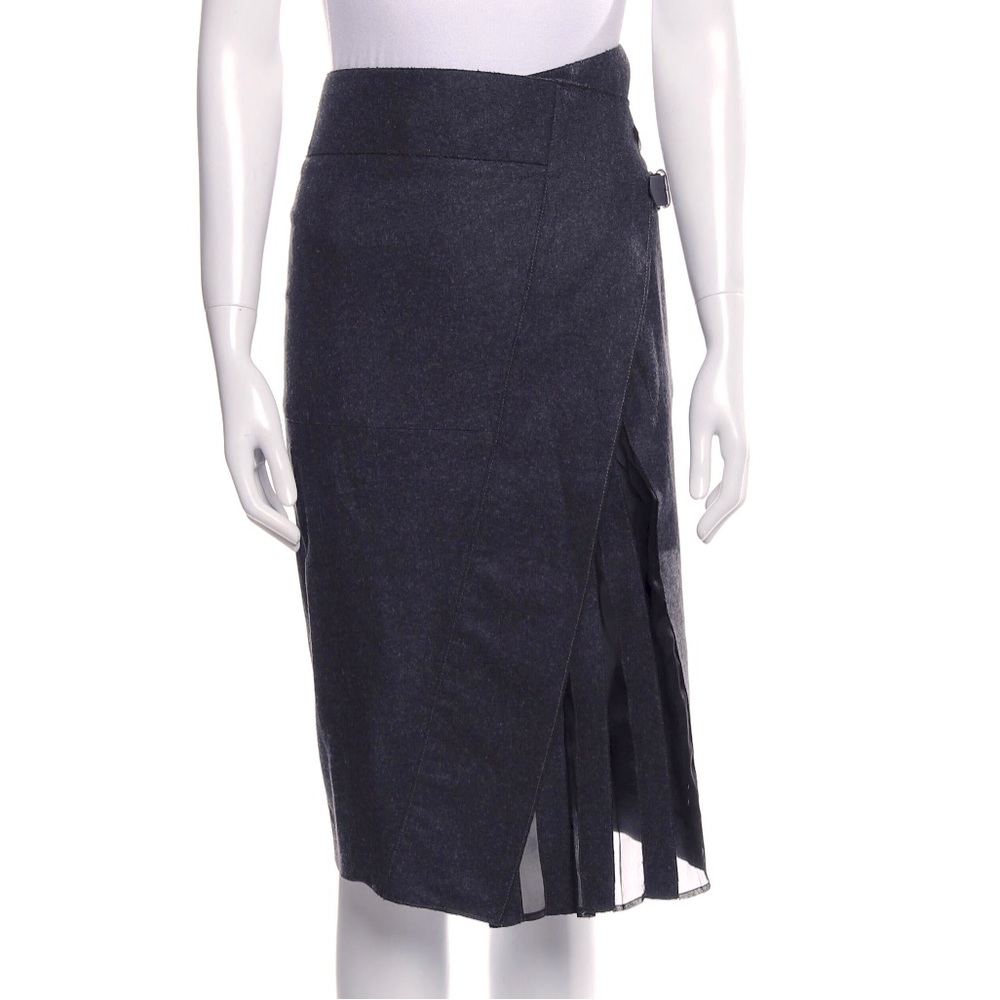 Belstaff wool skirt with leather buckles
